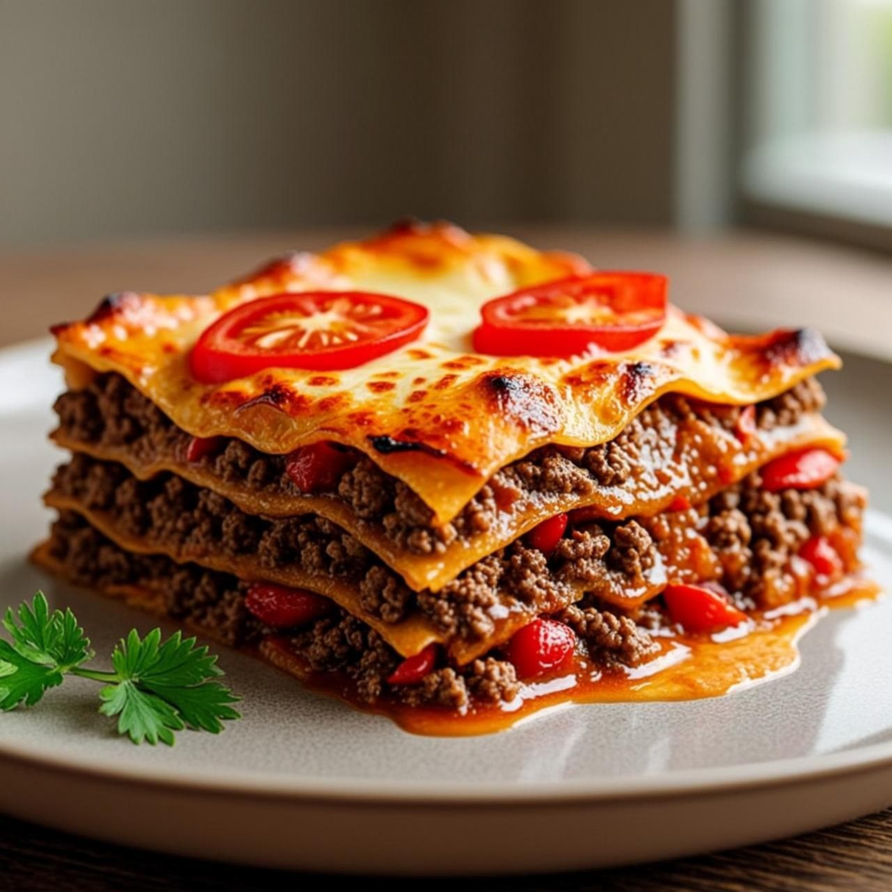 Photo of Korean-Style Beef and Roma Tomato Lasagna
